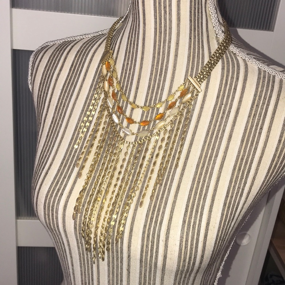 🔥1 hr sale 🍀 Lucky Brand Citrine Bead Fringe - Picture 3 of 11